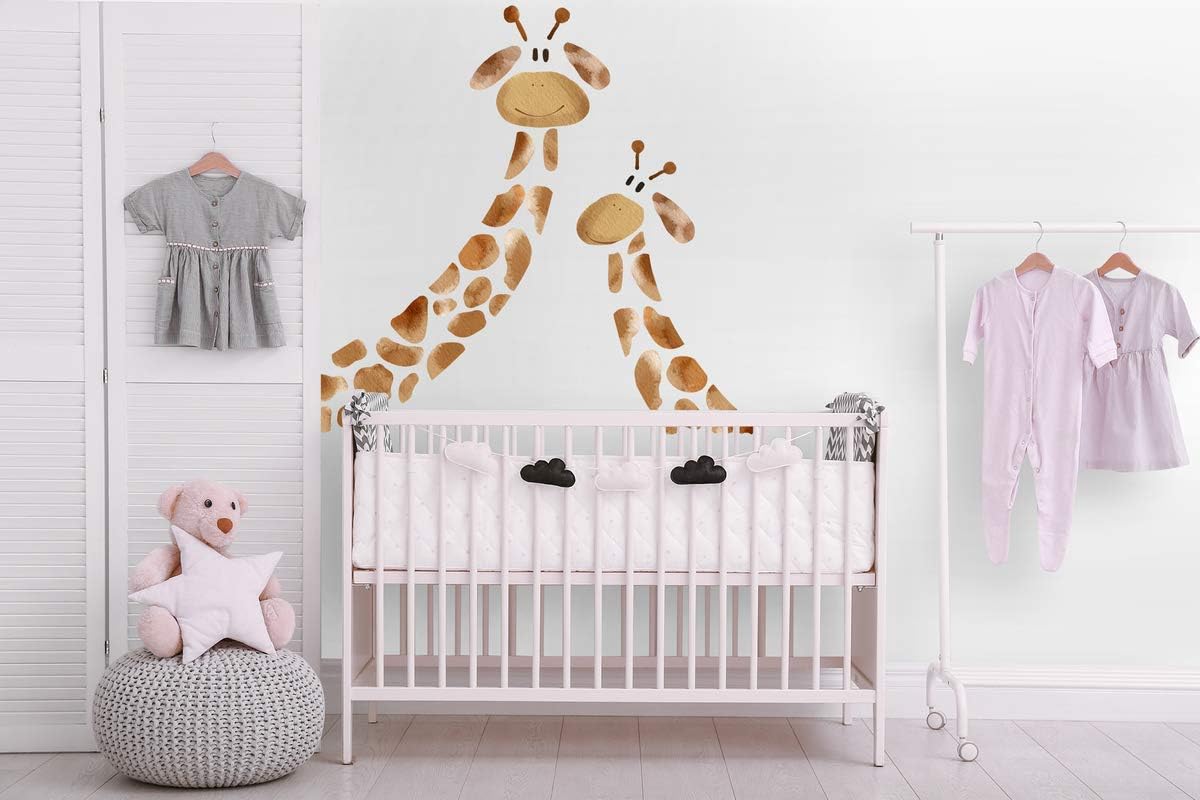 Murwall Kids Wall Decals Nursery Giraffe Wall Sticker Animals Decal Kids Room Nursery