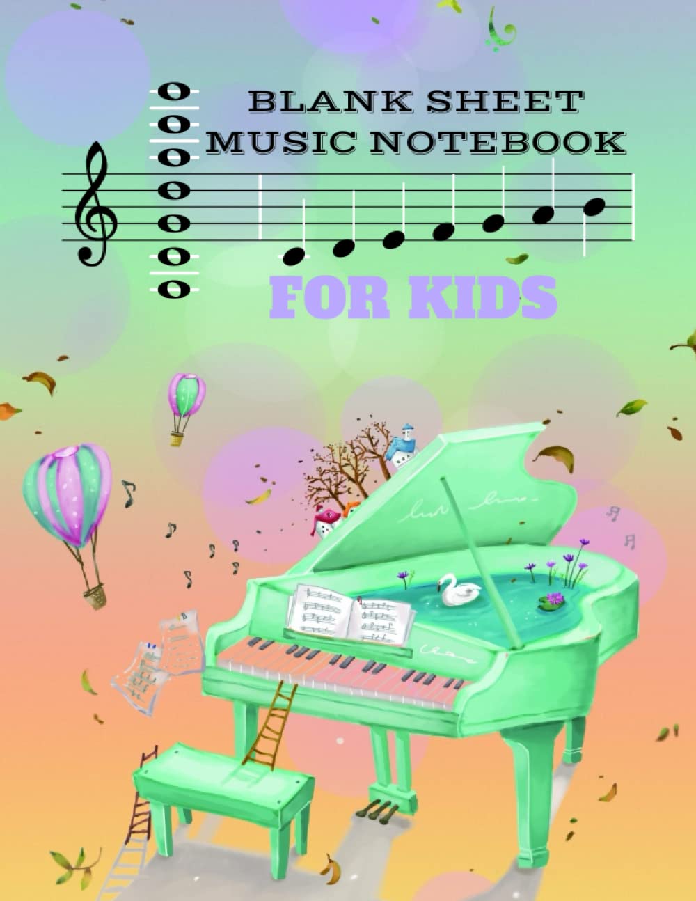 Cahier de musique pour enfants à utiliser au conservatoire pour composer et écrire des chansons
