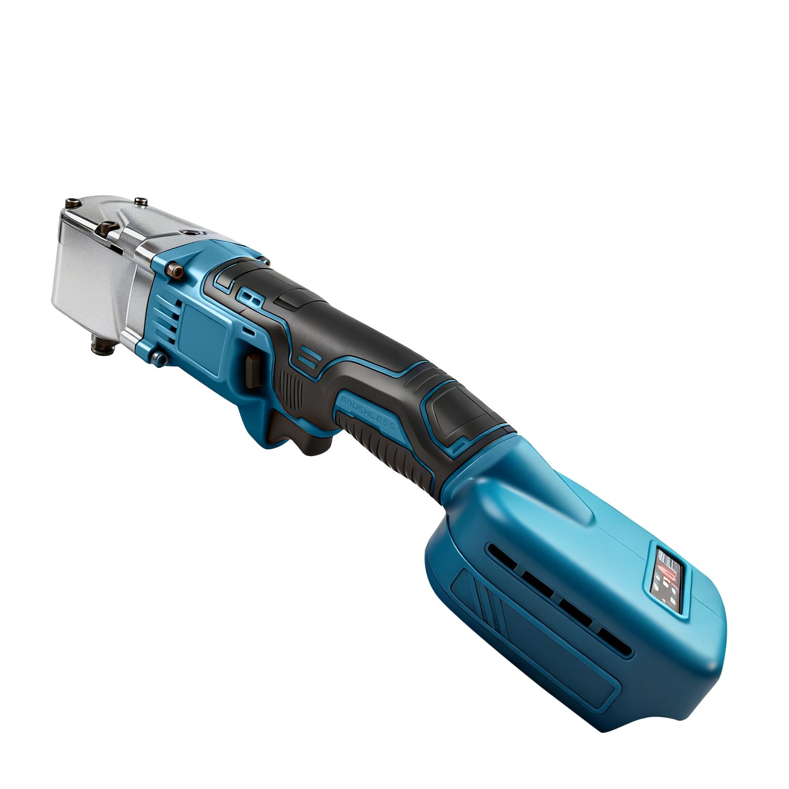 1/2" Cordless Right Angle Wrench Compatible with Makita 18V-21V Batteries, 280N.m 1500RPM Brushless Electric Ratchet Wrench with LED Light for Vehicle Repairs, Mechanical Maintenance