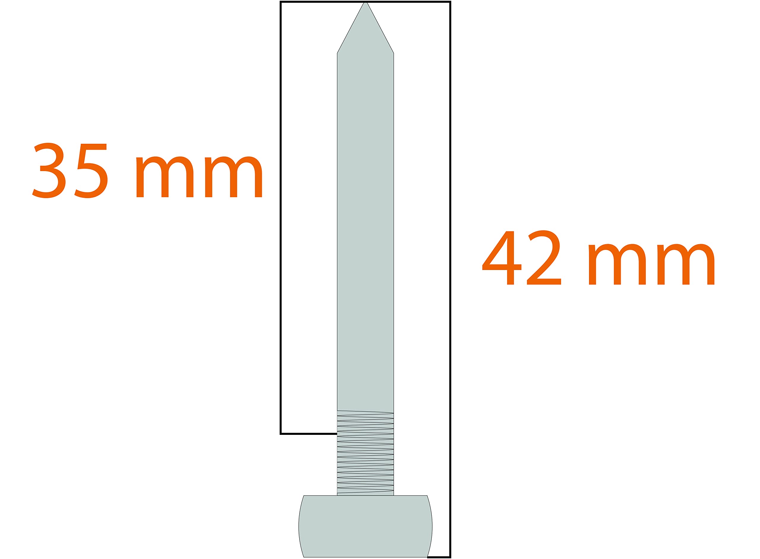 Pangolino - Rullo di sfiato – Set rullo di sfiato 50 cm con paraspruzzi – Lunghezza punta: 11 mm + suola in nylon [35 mm] (già montata) (50 cm/11 mm + scarpe per unghie)