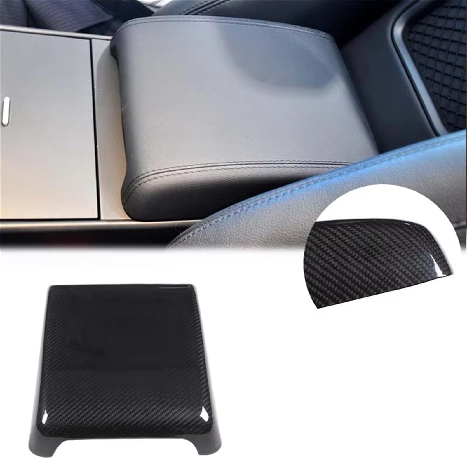 Pannello Copertura Console Centrale Per Jaguar Per F-Type 2013-2025 Vera Fibra Di Carbonio Car Center Console Bracciolo Box Copertura Protezione Trim Adesivo Center Consolle Cover