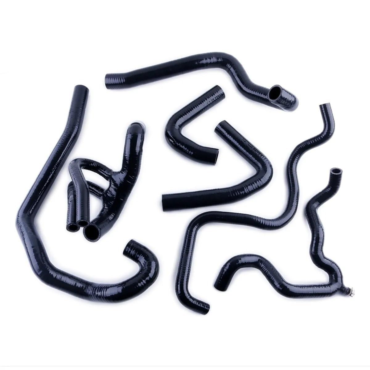 Radiador Manguera Compatible con Peugeot 106 para GT1 16V Kit De Manguera De Refuerzo De Silicona Mangueras De Radiador De Motor De Automóvil Manguera De Radiador De Agua(Black)