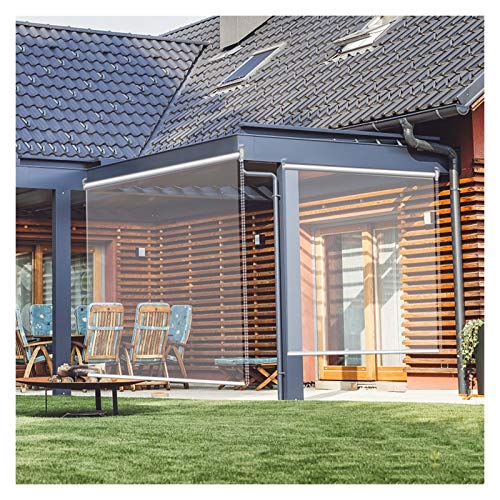 JLXJ PVC Rollos Terrasse Pergola Rollos Sonnenschutz, 85cm/105cm/125cm/145cm Breit, Outdoor Groß Wasserdichter PVC-Vorhang für Store Hotel Office (Color : W×H, Size : 105×240cm(41.3"×94.4")) Cover