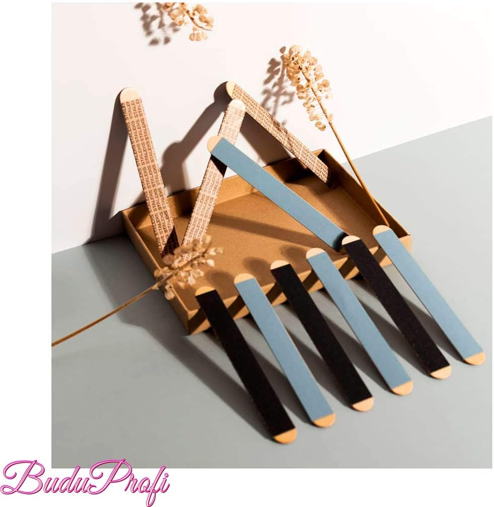 Staleks Exclusive Refill 50 Nail File Covers for Base Metal, Wood, Double Sided, Disposable, DFCMIX-22 (100/180 Grit)