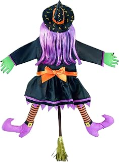 2 Pcs bruxa para árvore - Boneca Bruxa Quebrando | Bruxa engraçada batendo na árvore, boneca pendurável para decoração Halloween Fassme