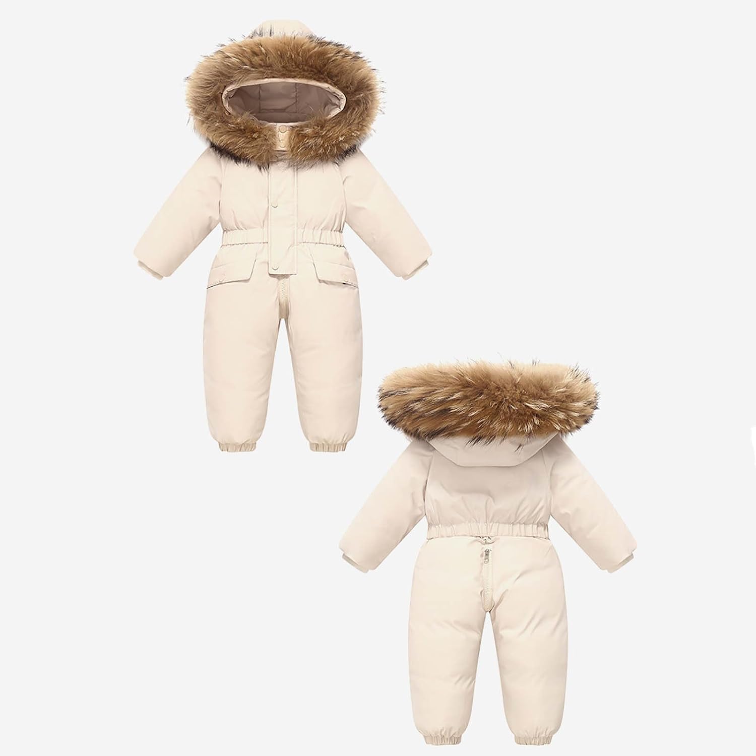 Snow Suit for Kids One-Piece Snowsuit Waterproof Windproof Winter Overalls Girls Boys Snowboarding Ski Suits 1-6Y