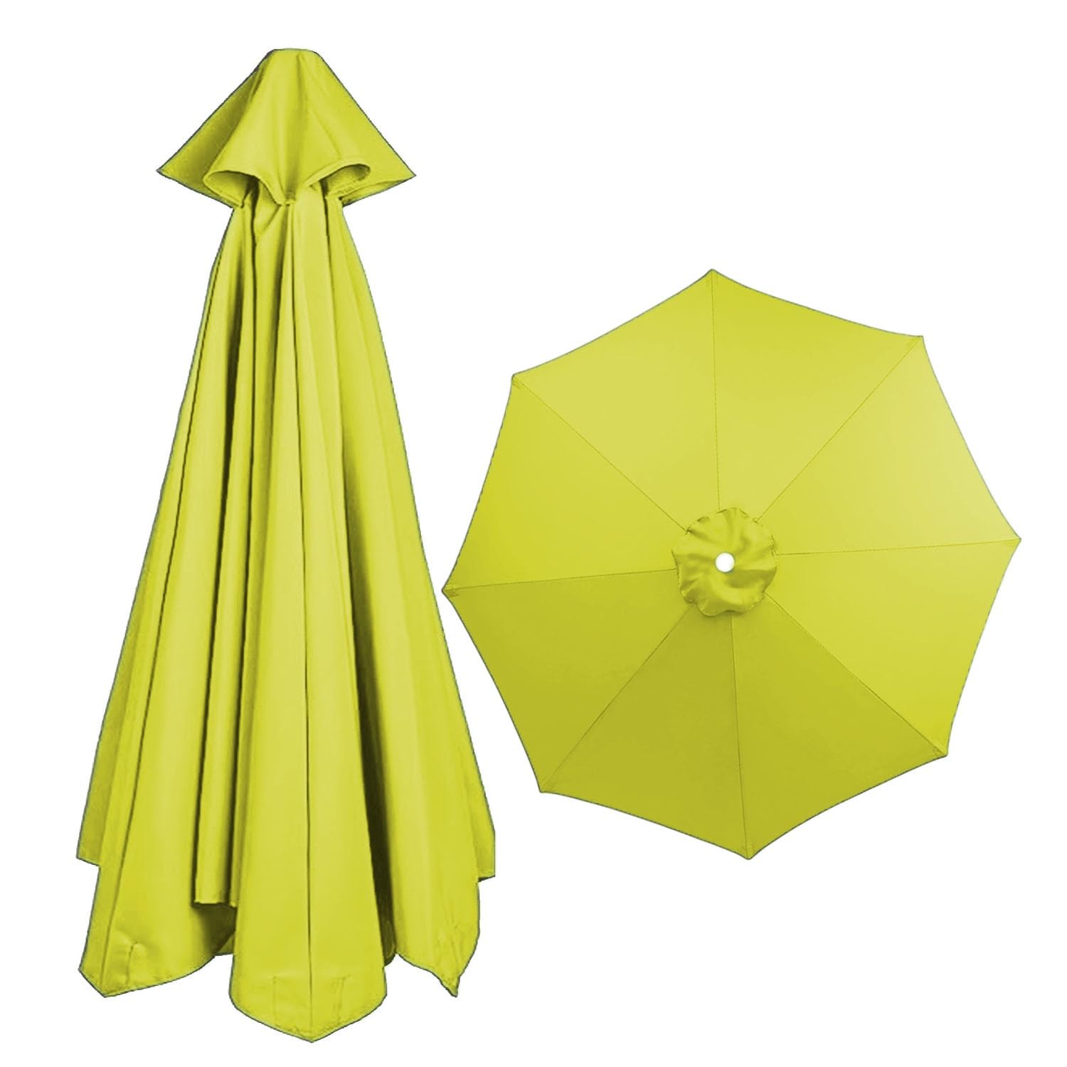 9.8ft Parasol Replacement Cloth, Umbrella Replacement Fabric Garden Parasol Replacement cover Polyester Replacement Canopy for 6 Ribs Standard, Cantilever, Offset Hanging Parasols(Color:Yellow,Size:6