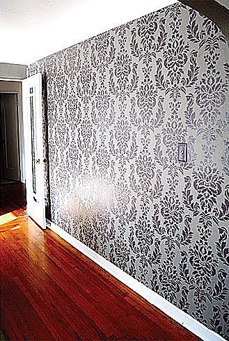 Damask Verde Wall Stencil - Reusable Allover Stencil for Painting Walls - Affordable Home Decor Alternative to Wallpaper - Cutting Edge Stencils - Thumbnail 4