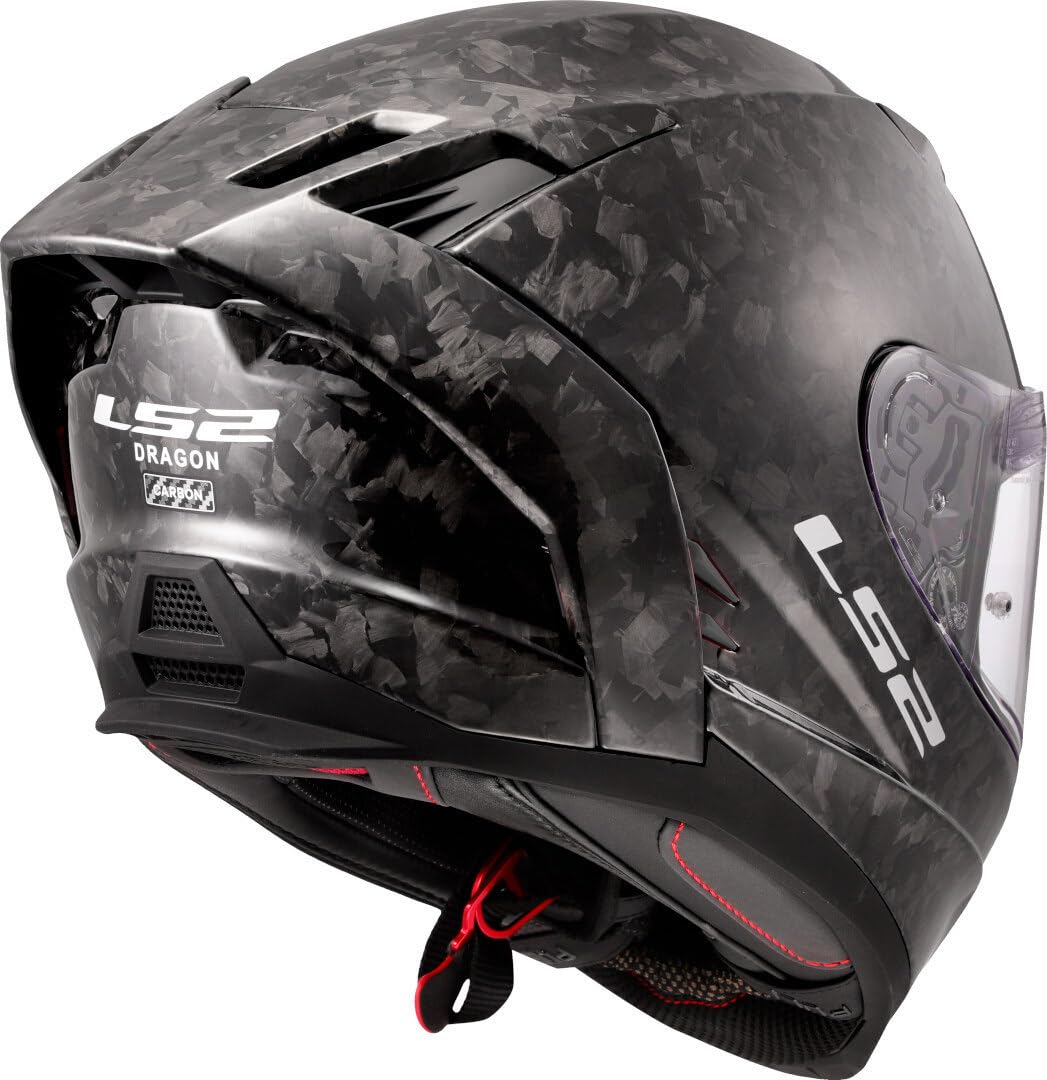 LS2 Helm Dragon Forged Carbon FF807 zwart | | Doppelring | Carbon | geeignet für