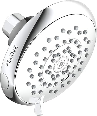HOPOPRO High Pressure Shower Head 5 Settings Fixed Showerhead ...