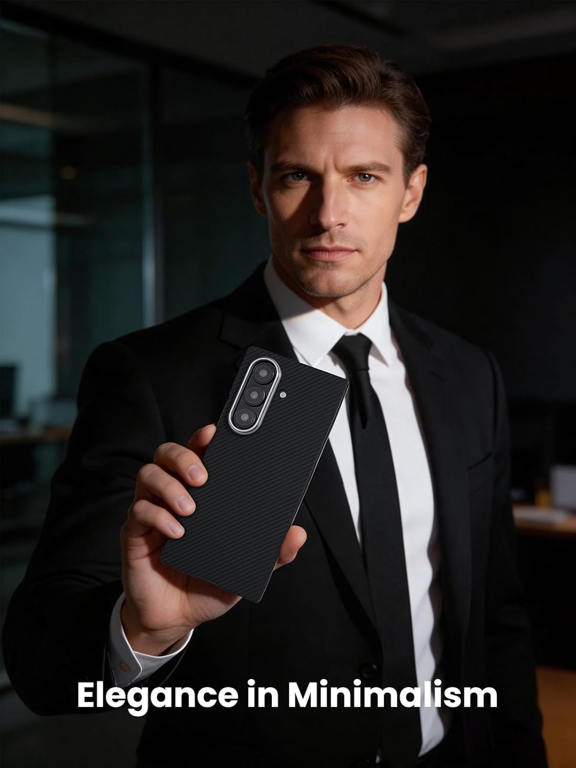Ultra-Slim Carbon Fiber Case Compatible with Samsung Galaxy Z Fold 7, 600D Aramid Fiber Z Fold 7 Cover Compatible with Magsafe,Caseless Feeling, Matte Black Twill [NOT Printed] No Hinge Protection
