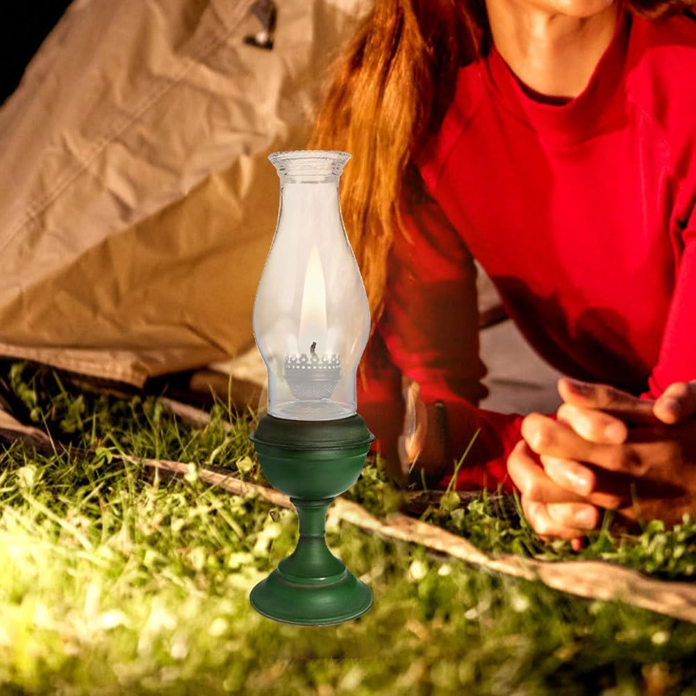 Oil Lamp Chimney Replacement Clear Glass Lampshade 3.22 Inch Kerosene Lamp Globe Windproof Shade for Vintage Hurricane Lamps