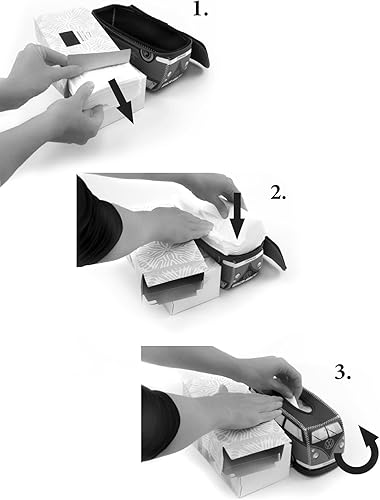 Miniatura 4 de BRISA VW Collection - Dispensador de neopreno Volkswagen para pañuelos de papel, pañuelos cosméticos o servilletas en diseño de autocaravana T1