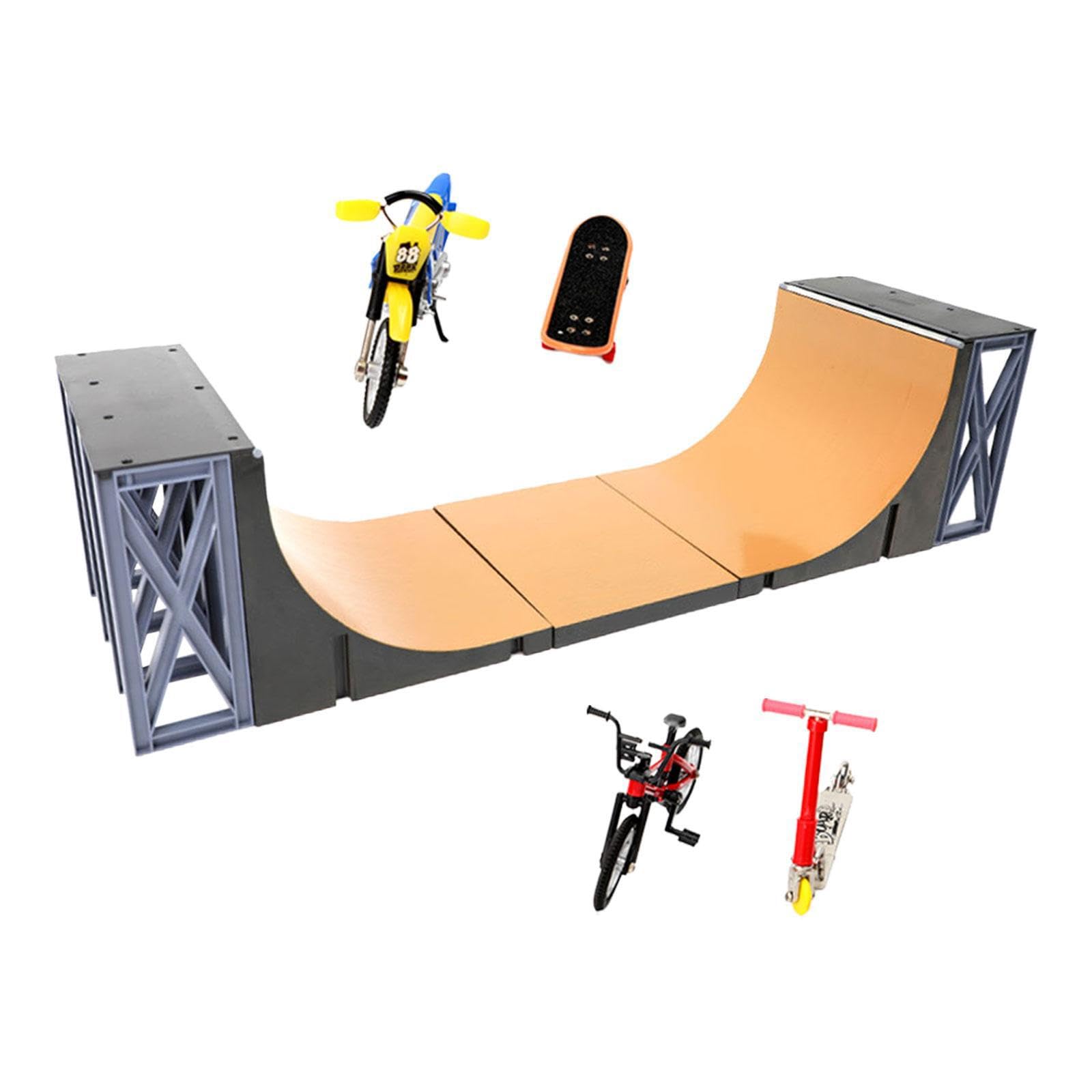 Rampes de Mini-Skateboard pour Les Doigts - Idée pour Les Enfants - Activités de Mini-Skate et de vélo sur Les Doigts - Jouet pour Enfants