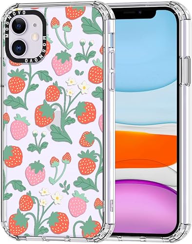 MOSNOVO Funda compatible con iPhone 11, Buffertech de 6.6 pies de impacto de caída, tecnología antidespegue, TPU transparente, a prueba de golpes,