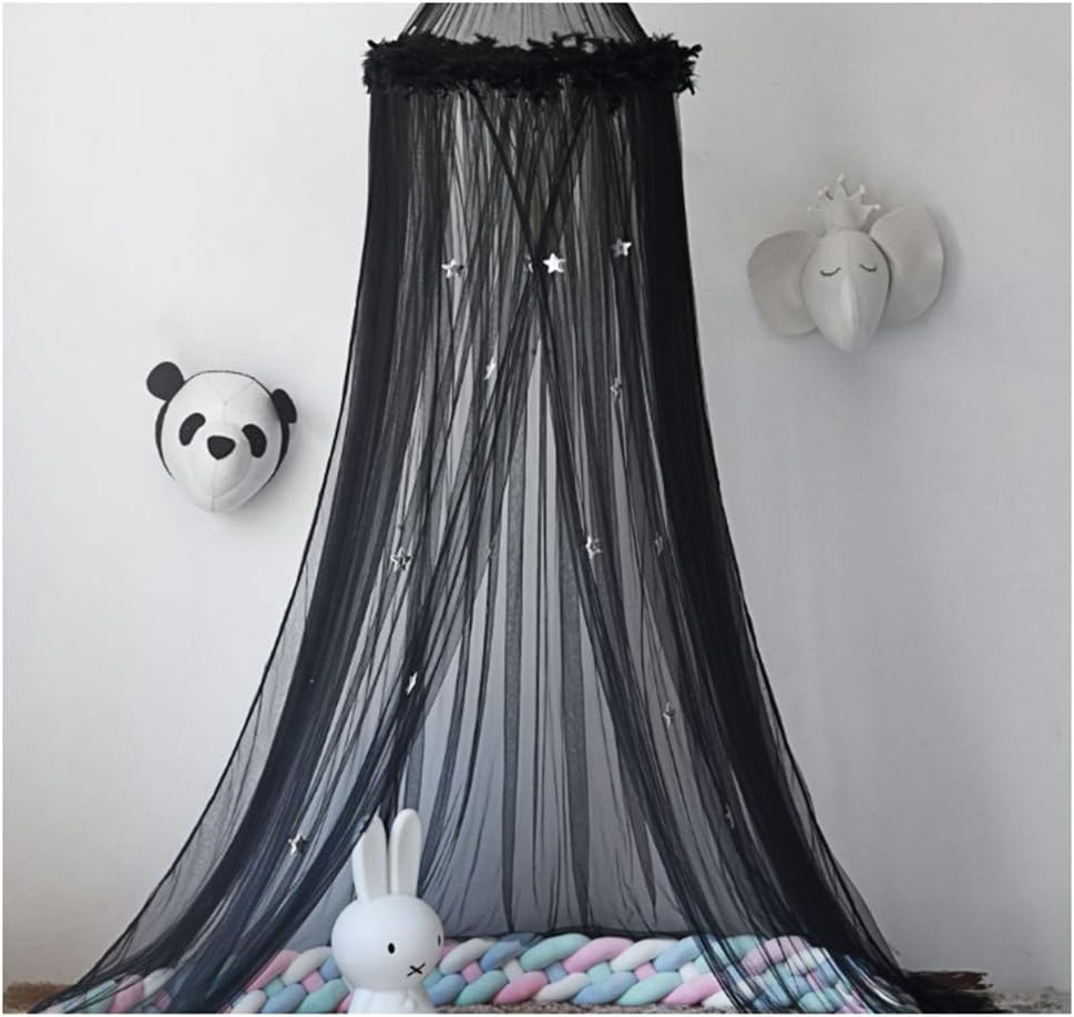 Children's Lightweight Canopy Bed Tent for Children - Breathable Dome - Bedroom Decoration - Reading Tent for Bedrooms and Playrooms Pink (White)