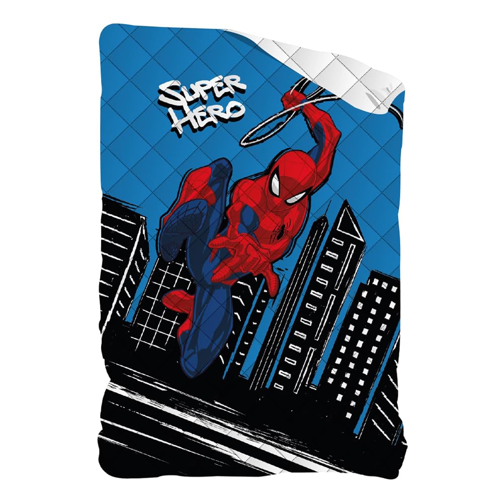 Copriletto Trapuntino Personaggi Disney Double Face Letto Singolo (SPIDERMAN)