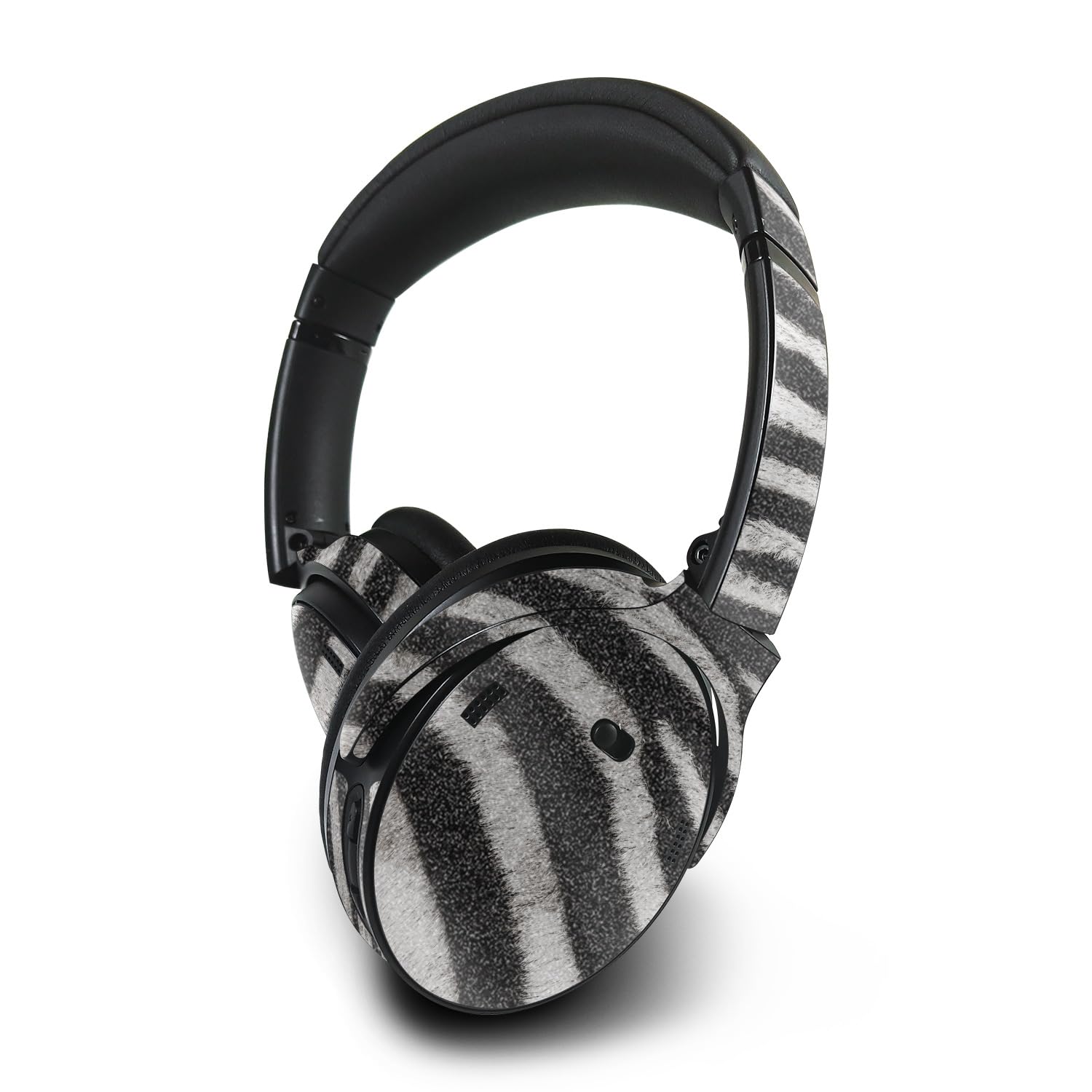 MightySkins Glossy Glitter Skin Compatible with Bose QuietComfort 45 Headphones Zebra Closeup | Protective, Durable High-Gloss Glitter Finish | Easy to Apply | Made in The USA
