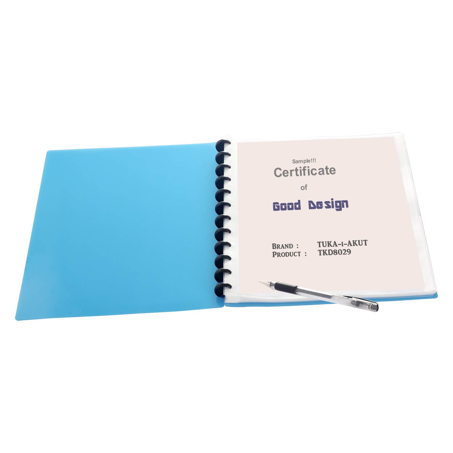 TUKA-i-AKUT 4pcs A4 PP Spiral Display Book with 40 Transparent Pockets, Solid Polypropylene Folder, 4er Pack, TKD8029 Blue - Image 3