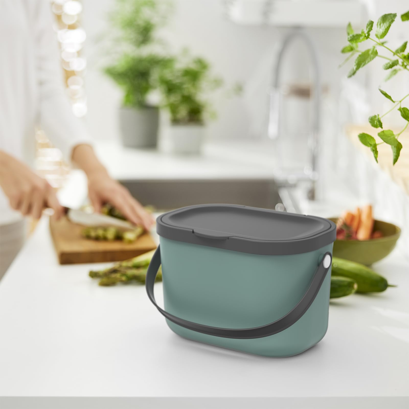 Rotho Albula Mistletoe Waste Separation System 3.2 L Green