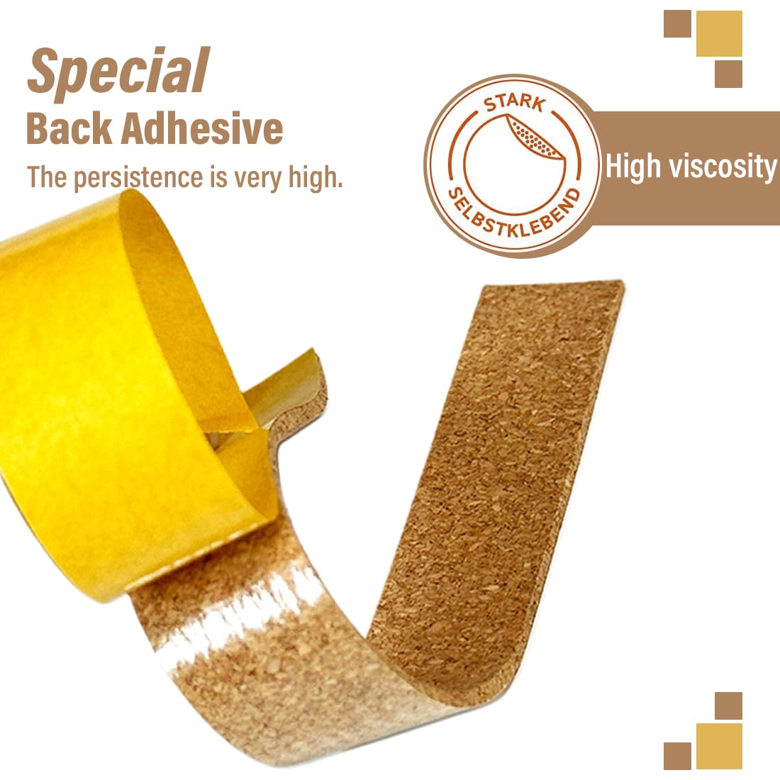 Strisce di sughero autoadesive 200x20x2 mm per regolazione cappello, riduttore fascia interna