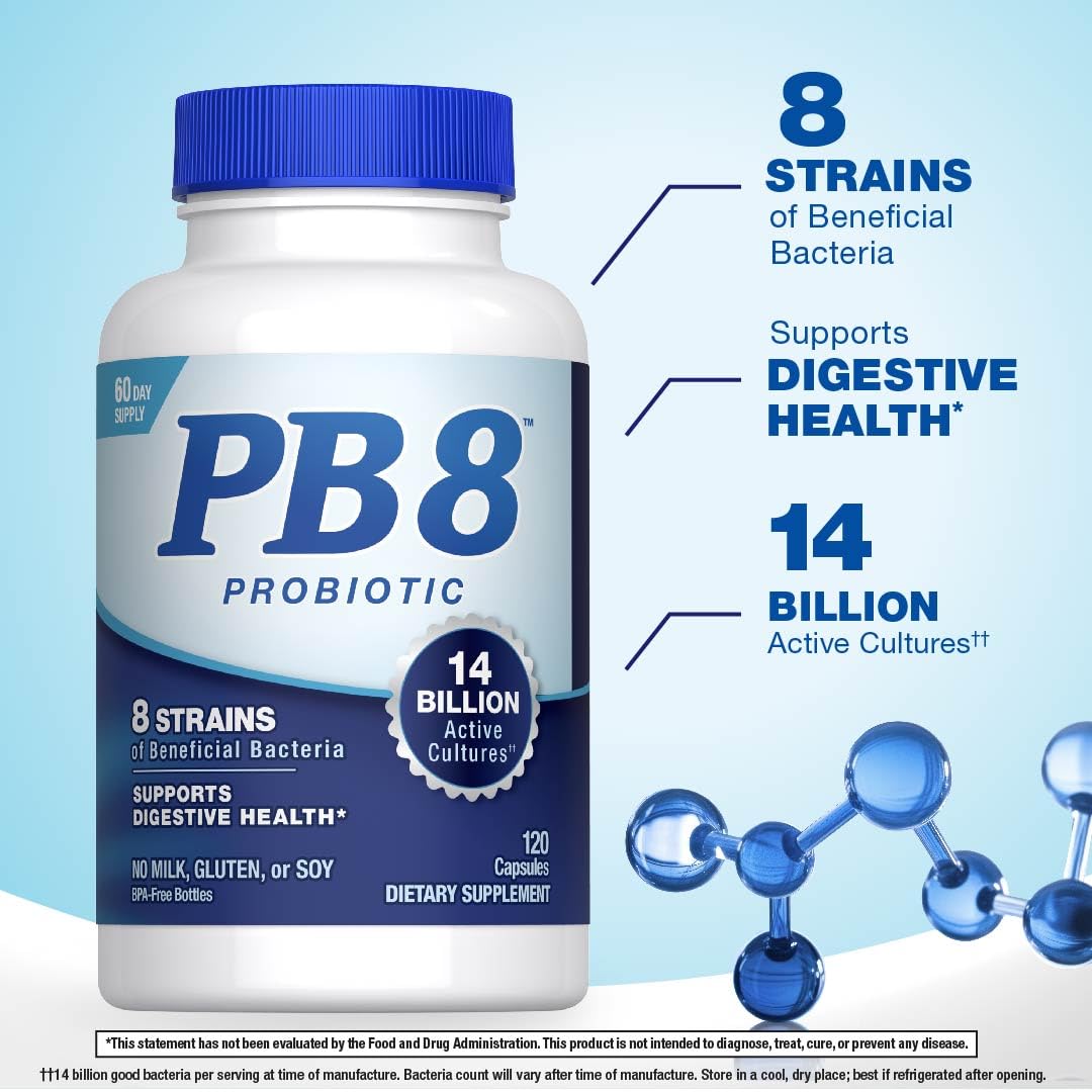PB8 Probiotic | 14 Billion CFU | 120 Capsules | 8 Strains — Amazon image 3