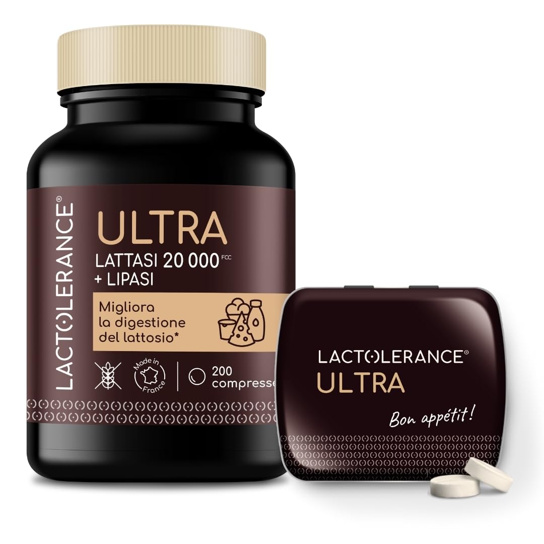 LACTOLERANCE ULTRA Lattasi 20.000 FCC, Lipasi 500 UI, 236 Compresse