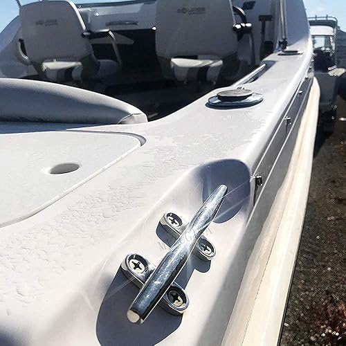 MIZUGIWA Boat Cleats 316 Stainless Steel Dock Cleats for Boat,4 Inch 5 Inch 6 Inch 8 Inch,Marine Cleats,Open Base Cleats,Rope Cleat with Fasteners
