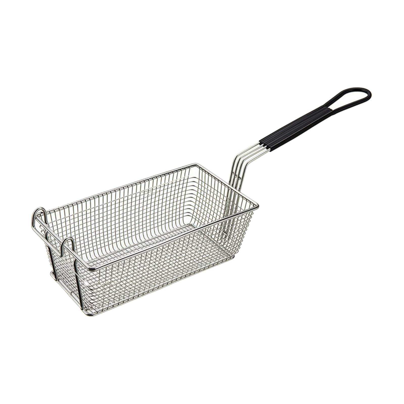 Panier Friture Professionnel en Acier Inoxydable Résistant à la Chaleur Panier Friture Poignée Longue pr Restauration Rapi, Rectangulaire L