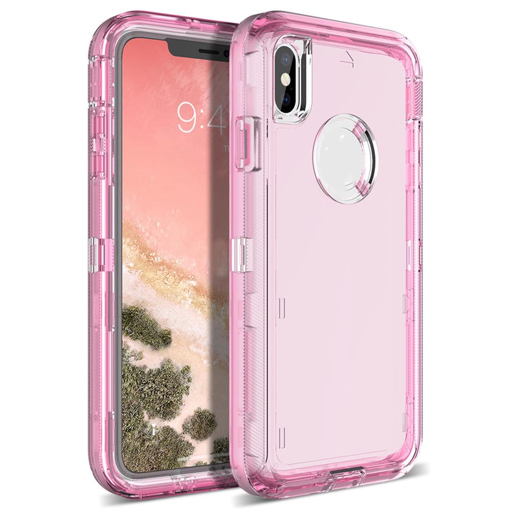 Coque Rigide Armor iPhone 14 Pro Transparente Coque Protection Bumper Rouge Luxe - 8