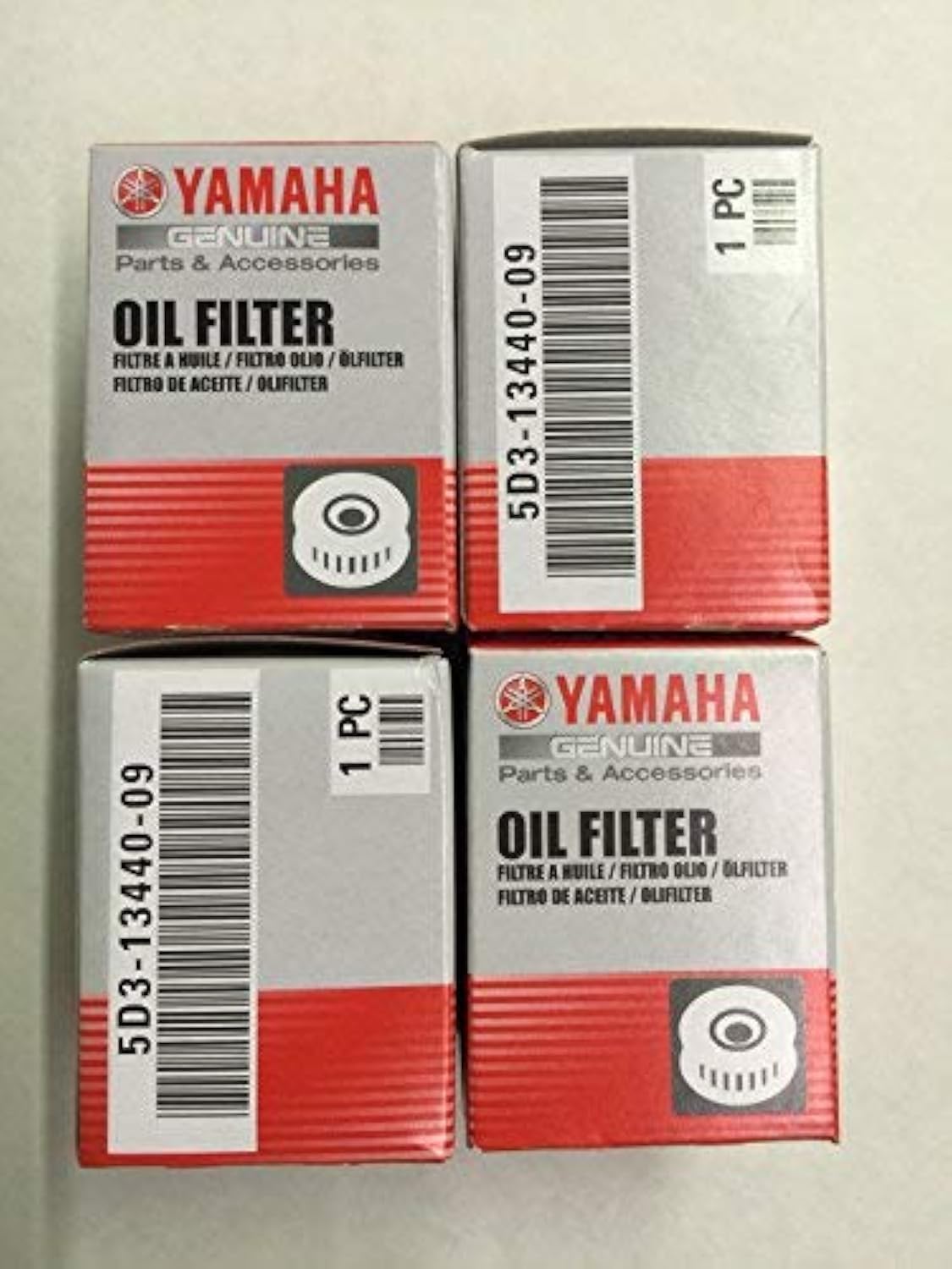 5D3-13440-09-00 Genuine Yamaha Oil Filter 4-Pack