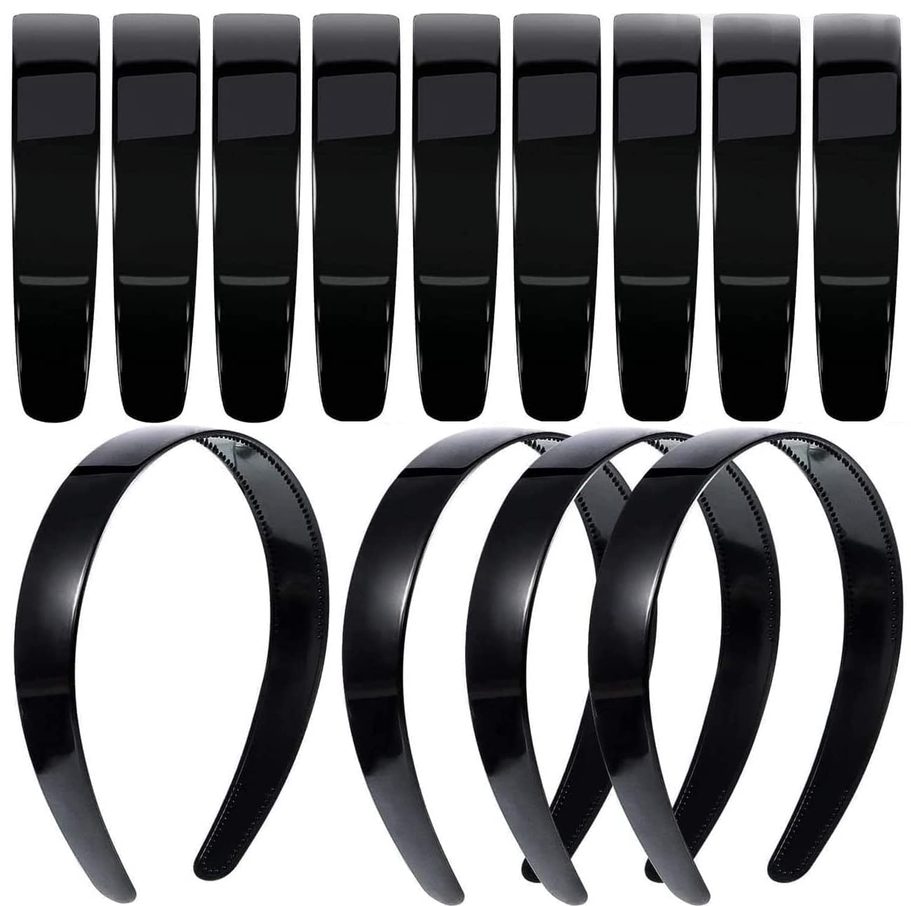 BAKEFY� 6 piece Black Plain Craft Plastic Headbands,1 Inch Plastic Hard Headband with Teeth Head band Women Girls (B0B29HP6KW) Amazon Price History, Amazon Price Tracker