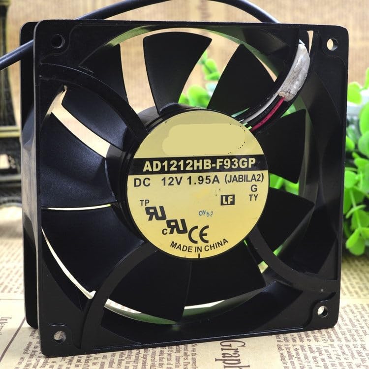 for AD1212HB-F93GP DC12V 1.95A 120×120×38mm 12CM High Airflow Fan(Metal Frame)