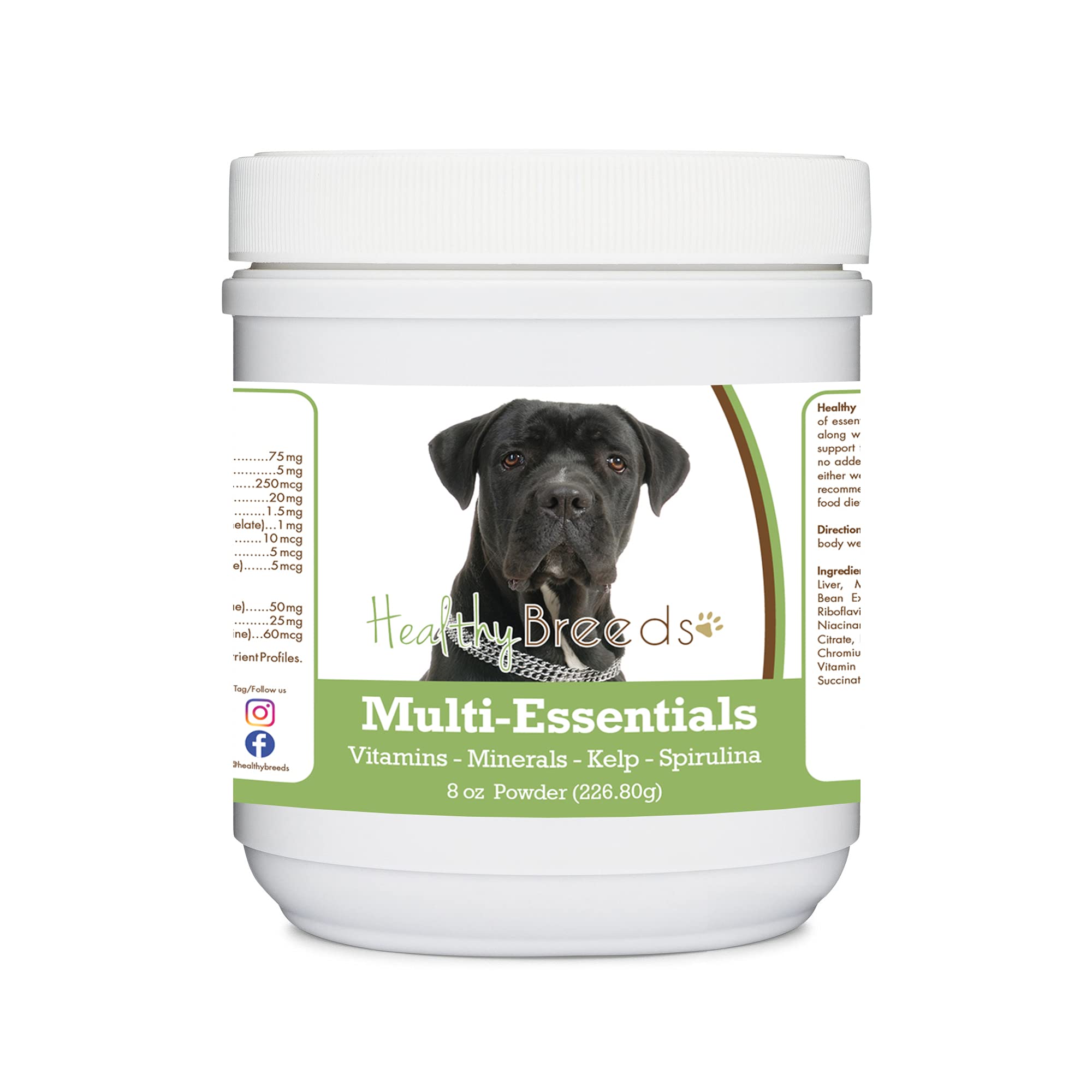 Healthy Breeds Cane Corso Multi-Essentials Powder for Dogs - an Ideal Supplement of Vitamins, Minerals &amp; Antioxidants for Your Dog - 8 oz