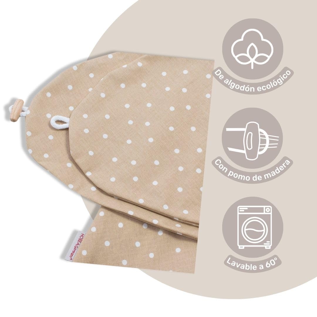 HOBEA-Germany Funda de Almohada de Lactancia para Cojines de Lactancia 190cm diseños (Muselina Topo) — view 2
