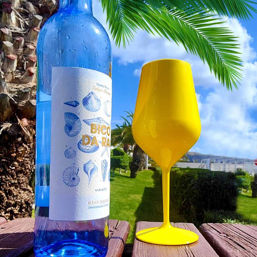 Bicchieri da vino in plastica infrangibile - Calici da champagne - Giallo - 47 cl