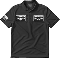 Printbox Merch Custom Embroidered Polo Shirt Mens White - Personalized Logo/Text, Moisture-Wicking Golf Business Polo