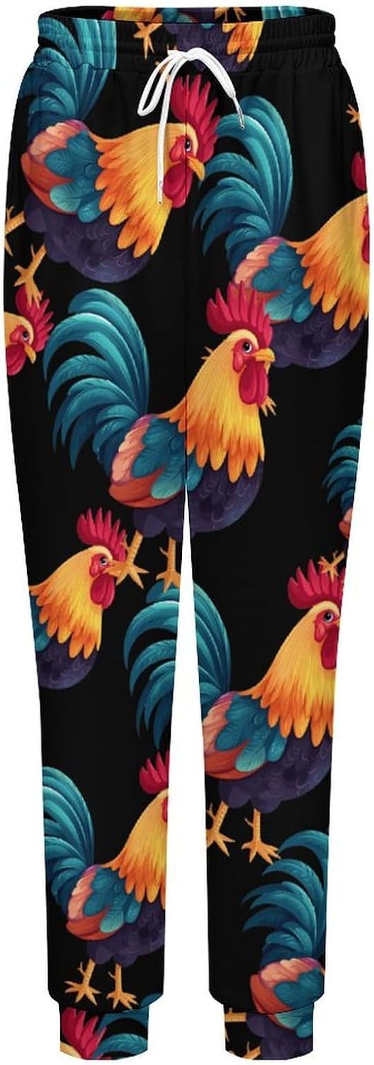 Rooster Kitchen Men's Pants Athletic Workout Sweatpants Jogger Casual Pant for Sports Home