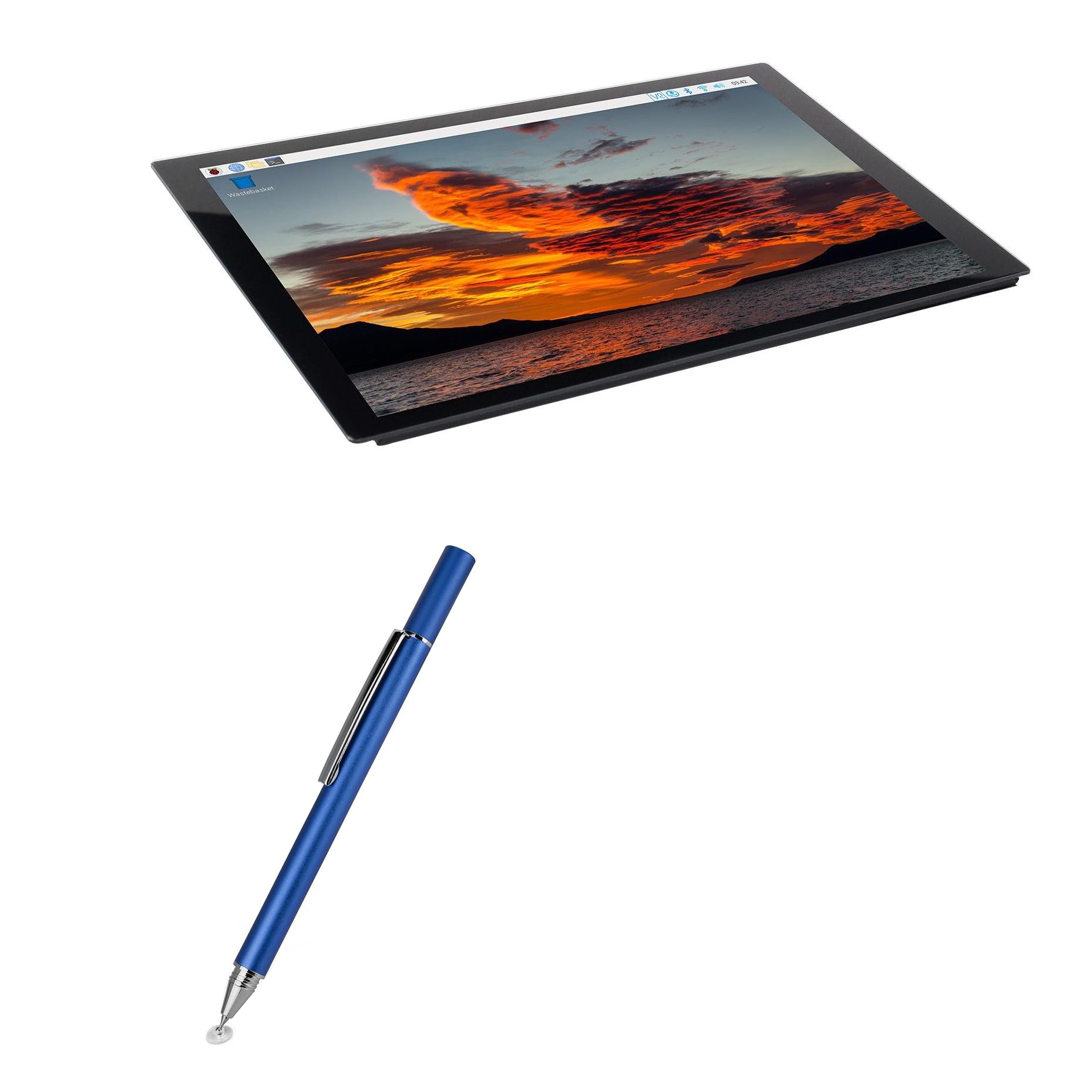 BoxWave Stylus Pen Compatible with Waveshare DSI LCD (8 in) - FineTouch Capacitive Stylus, Super Precise Stylus Pen - Lunar Blue
