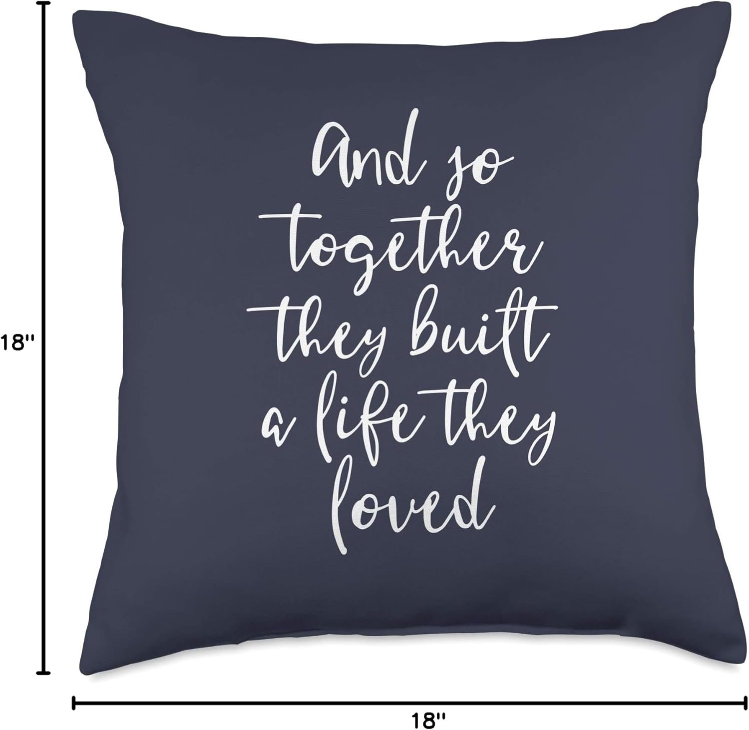 And So Together They Built A Life They Loved Wedding Throw Pillow