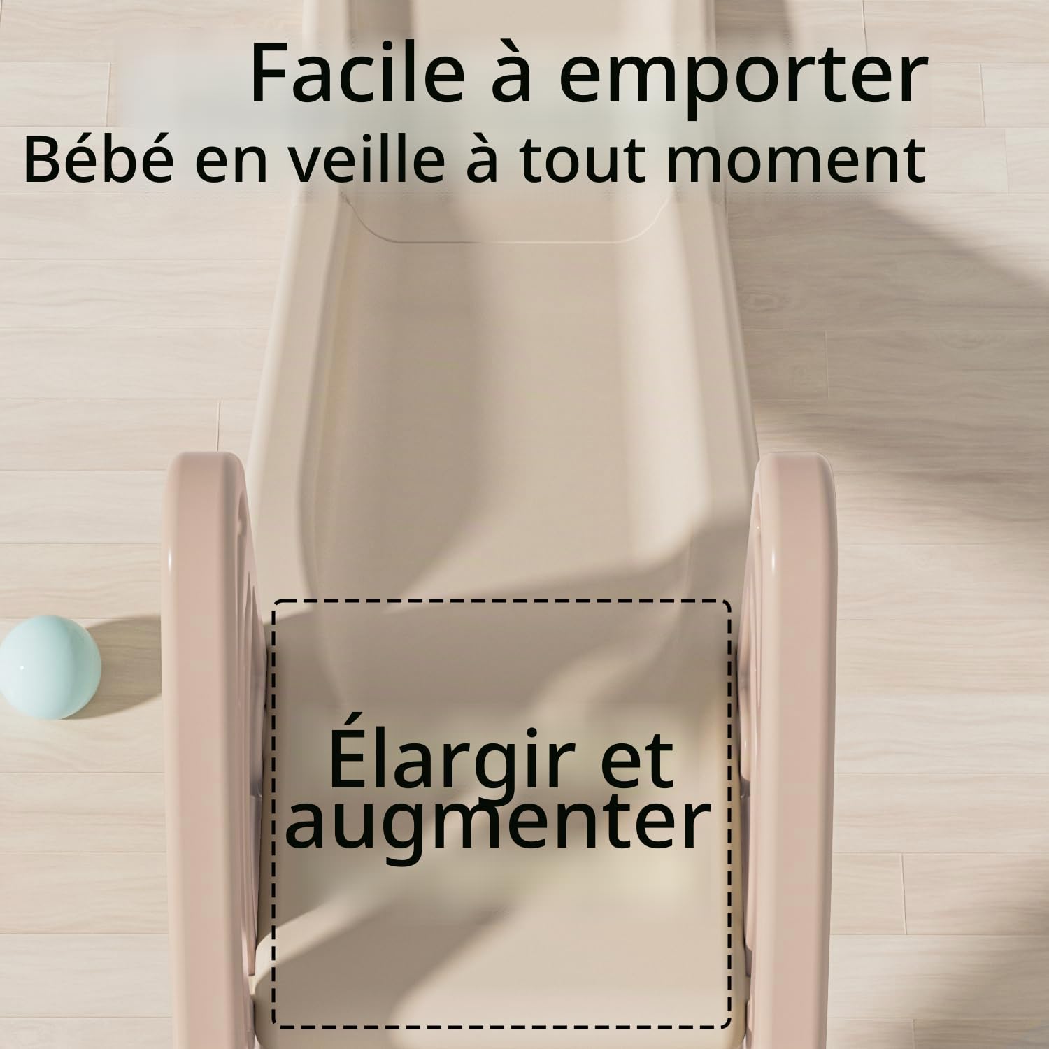 Gupamiga Toboggan Exterieur pour Enfants avec Poignées, Pente de Toboggan Extra Longue et Escaliers Antidérapants, Haute Résistance, Assemblage Facile et Pliable (Brun)