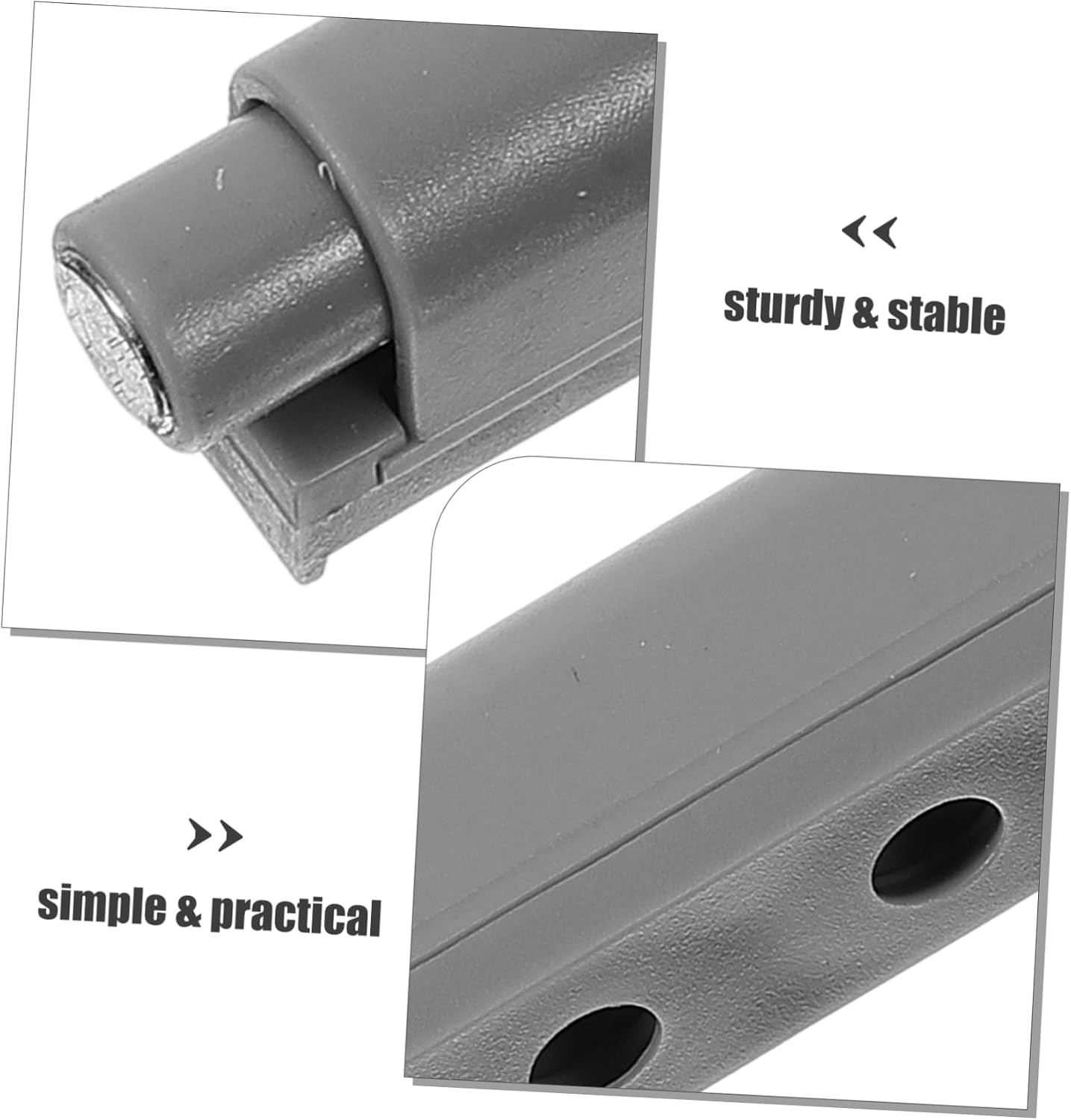 Artibetter Wardrobe Door Adapter 4pcs Plastic Soft Closing Damper Cabinet Door Bumper Sturdy and Stable Gray