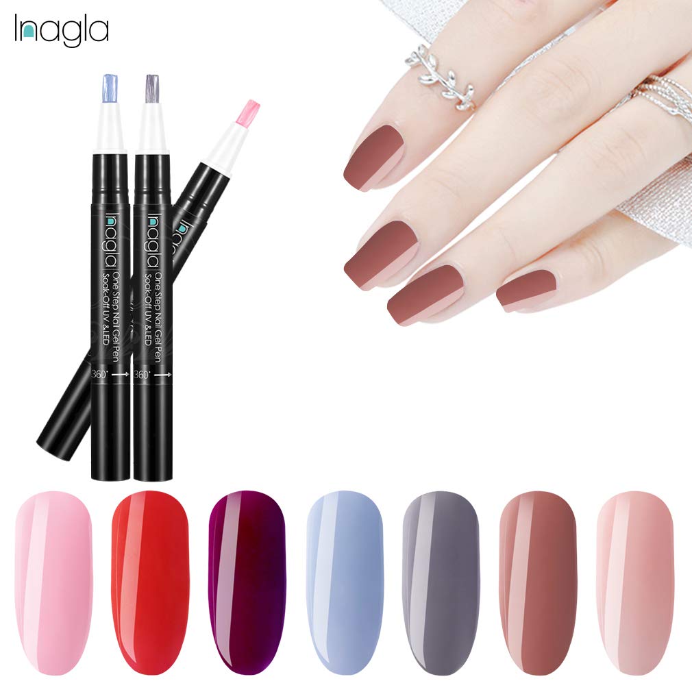 Ingala Einschritte Uv Nagellack Stift One Step Gel Fur Nagel Led Soak Off Nail Klassische Serie Farblack 5ml 08 Amazon De Beauty 