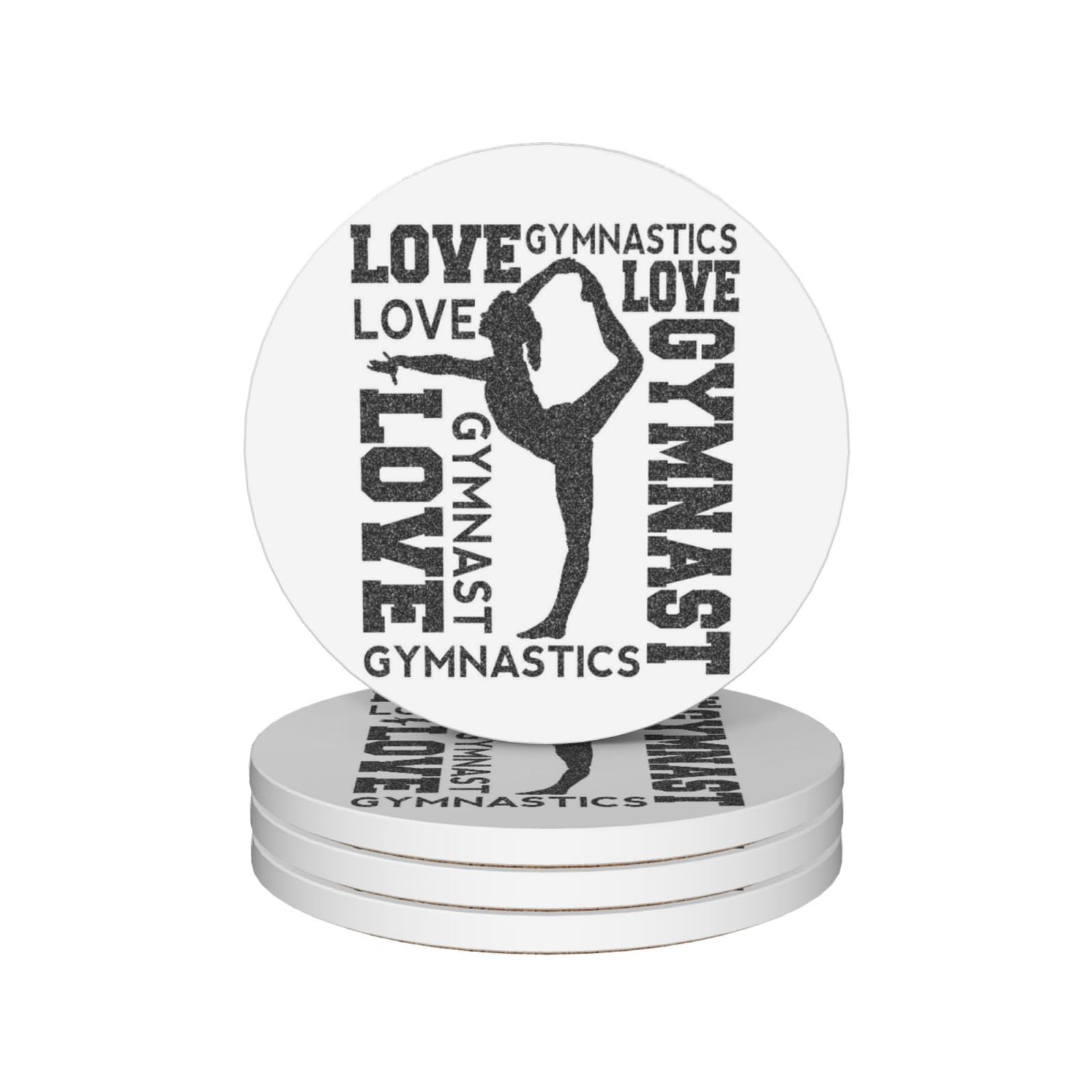 Dessous de verre Love Gymnastics en céramique, le cadeau idéal pour gymnaste