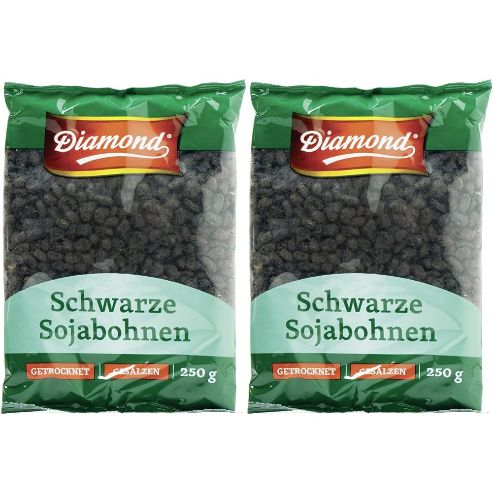 Diamond Schwarze Bohnen, fermentiert und gesalzen (1 x 250 g) (Packung mit 2)