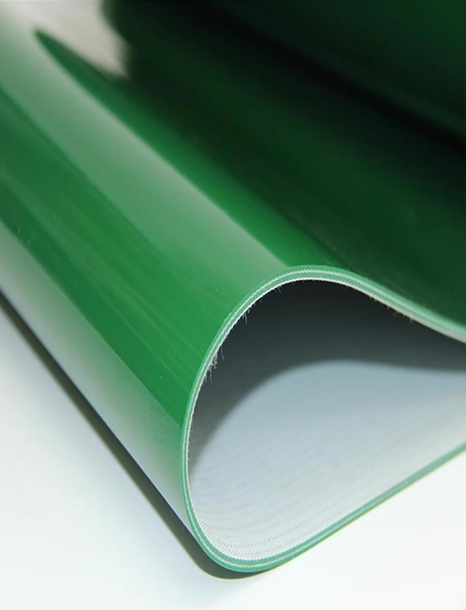 Generisch Leichtes, flaches Förderband aus grünem PVC, 2 mm Dickes Industrieförderband for Fließbänder, Verpackung, Lebensmittelverarbeitung und Materialhandhabung(65x110x0.2cm)
