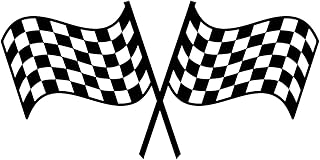 Sunny Decals Checkered Racing Flag Wall Decal - Removable Fabric Wall St...