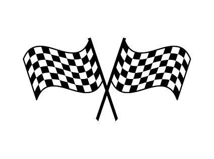 Racing Checkered Flags Fabric Wall Decal - NASCAR Inspired Racing Fabric Wall Sticker - Reusable Repositionable