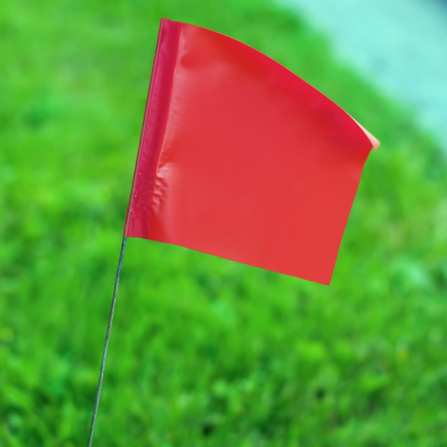 Zozen 100 Pack Red PVC Marker Flags, 38 x 10 x 13 cm, Pole Mount, Ideal for Construction Landscaping, Pet Training - Image 3