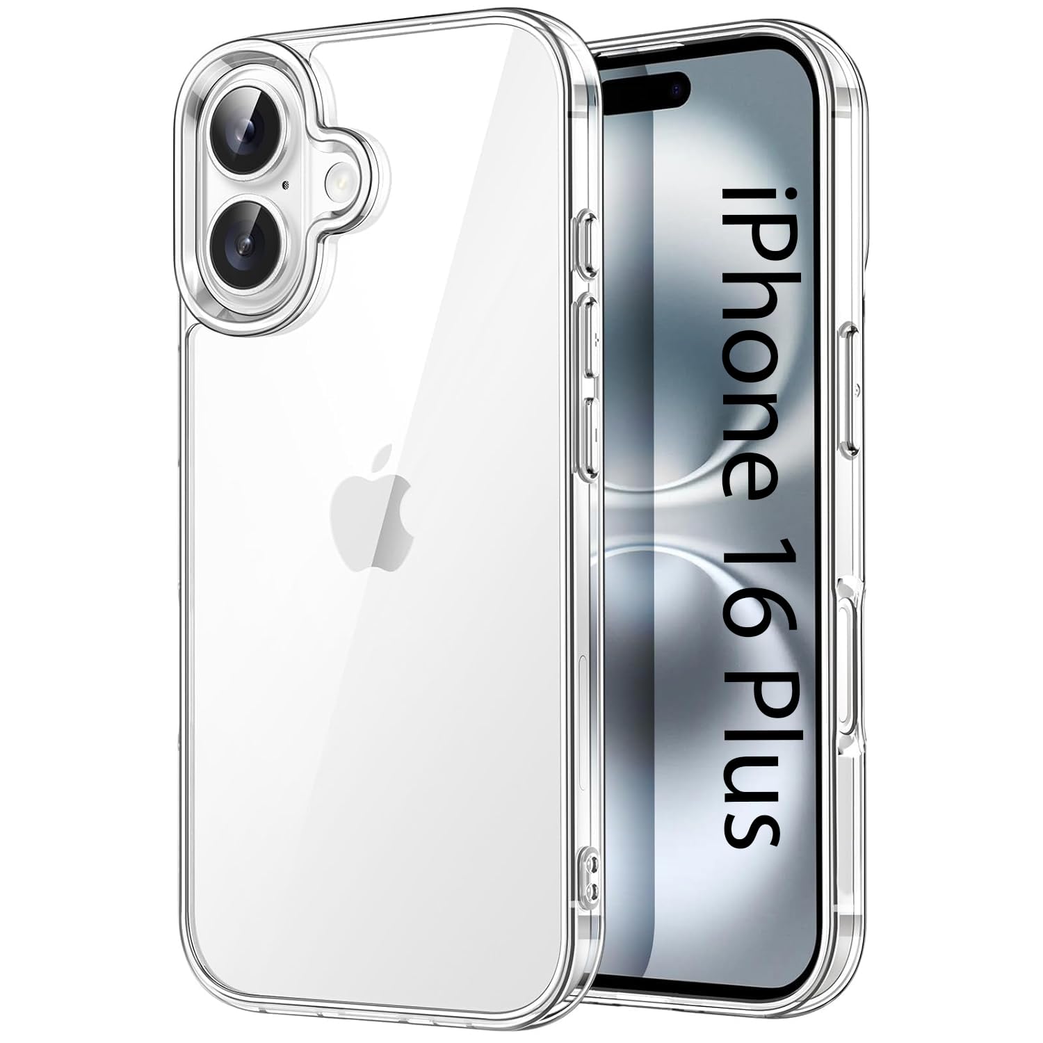 KACA Clear Back Cover Case for Apple iPhone 16 Plus |Case for iPhone 16 Plus|Shockproof Bumper TPU Protective Design|Apple iPhone 16 Plus Back Cover- Transparent